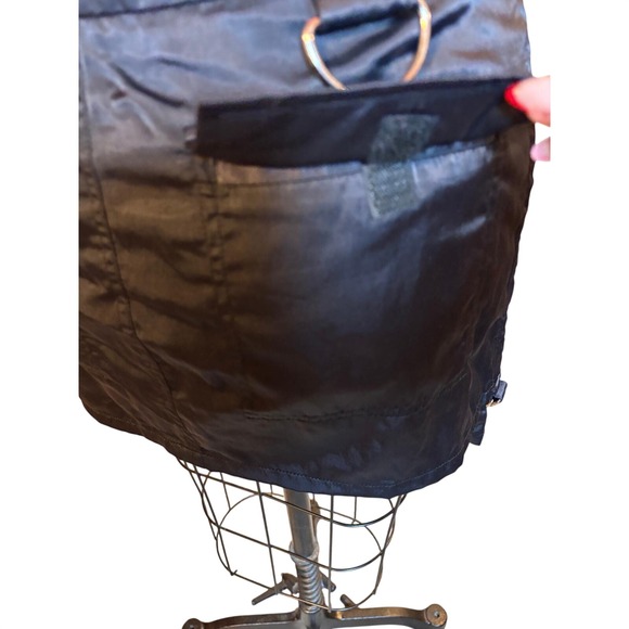 Weathervane Cargo Mini Skirt Womens 9 Black Excellent Y2K Utility D-Ring Pockets - Picture 4 of 9